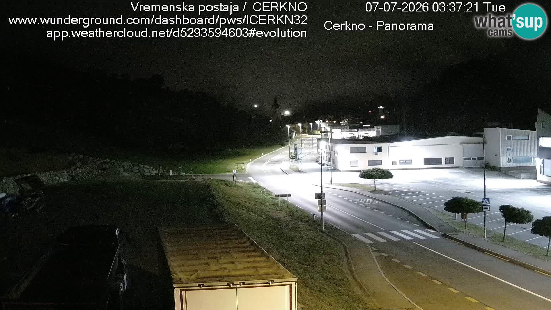 Cerkno city entrance Live Webcam