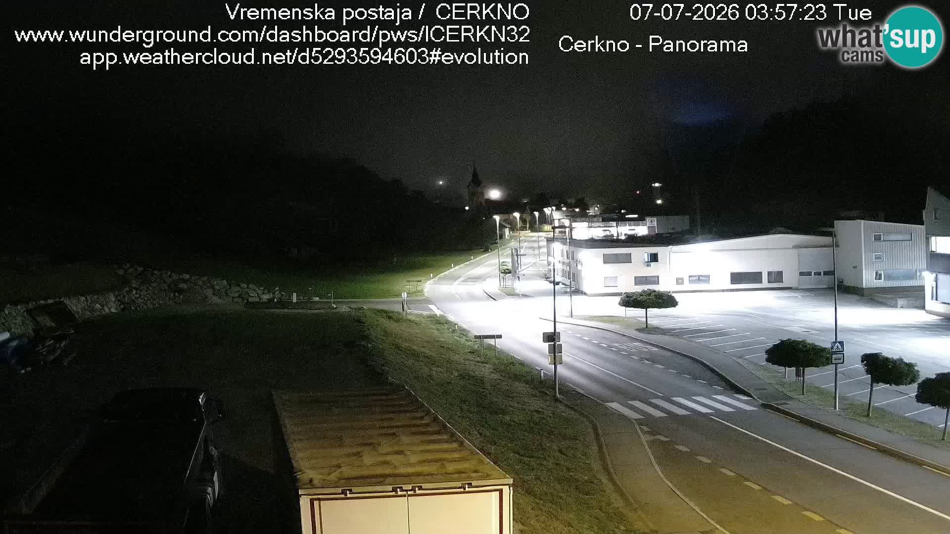 Cerkno city entrance Live Webcam
