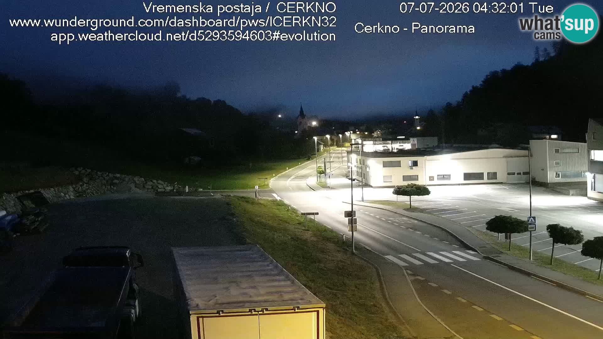 Cerkno entrada a la ciudad Webcam en vivo