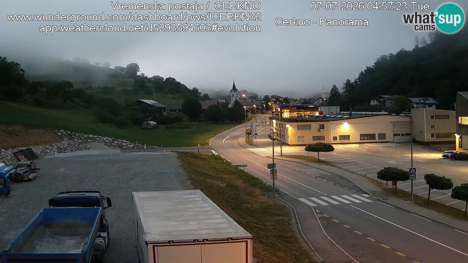 Cerkno city entrance Live Webcam
