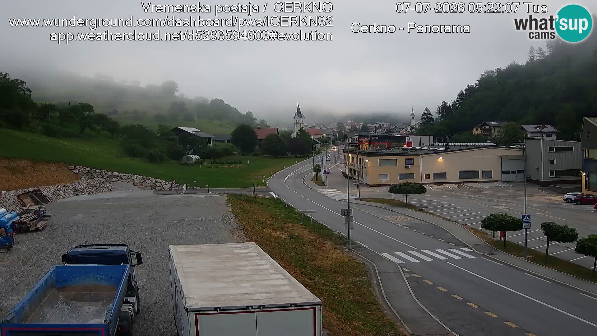Cerkno city entrance Live Webcam