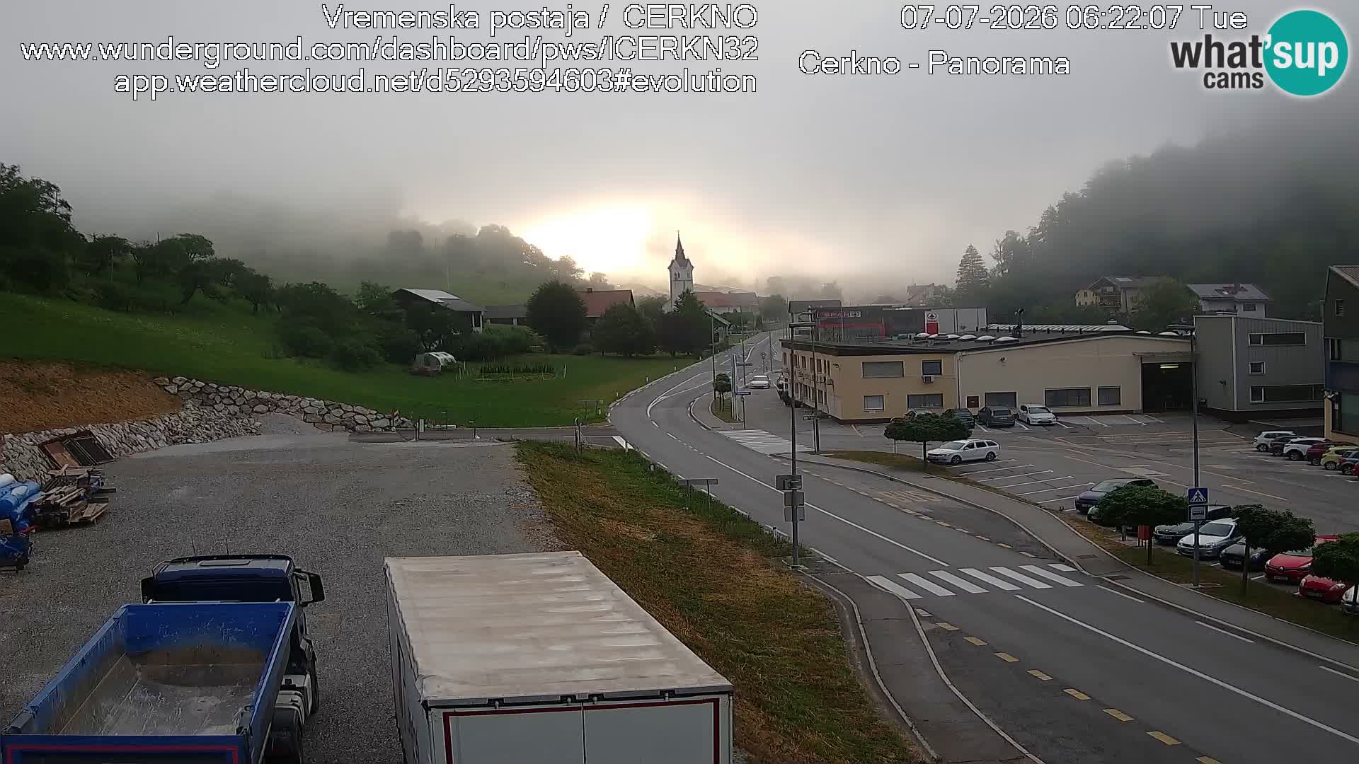 Cerkno city entrance Live Webcam