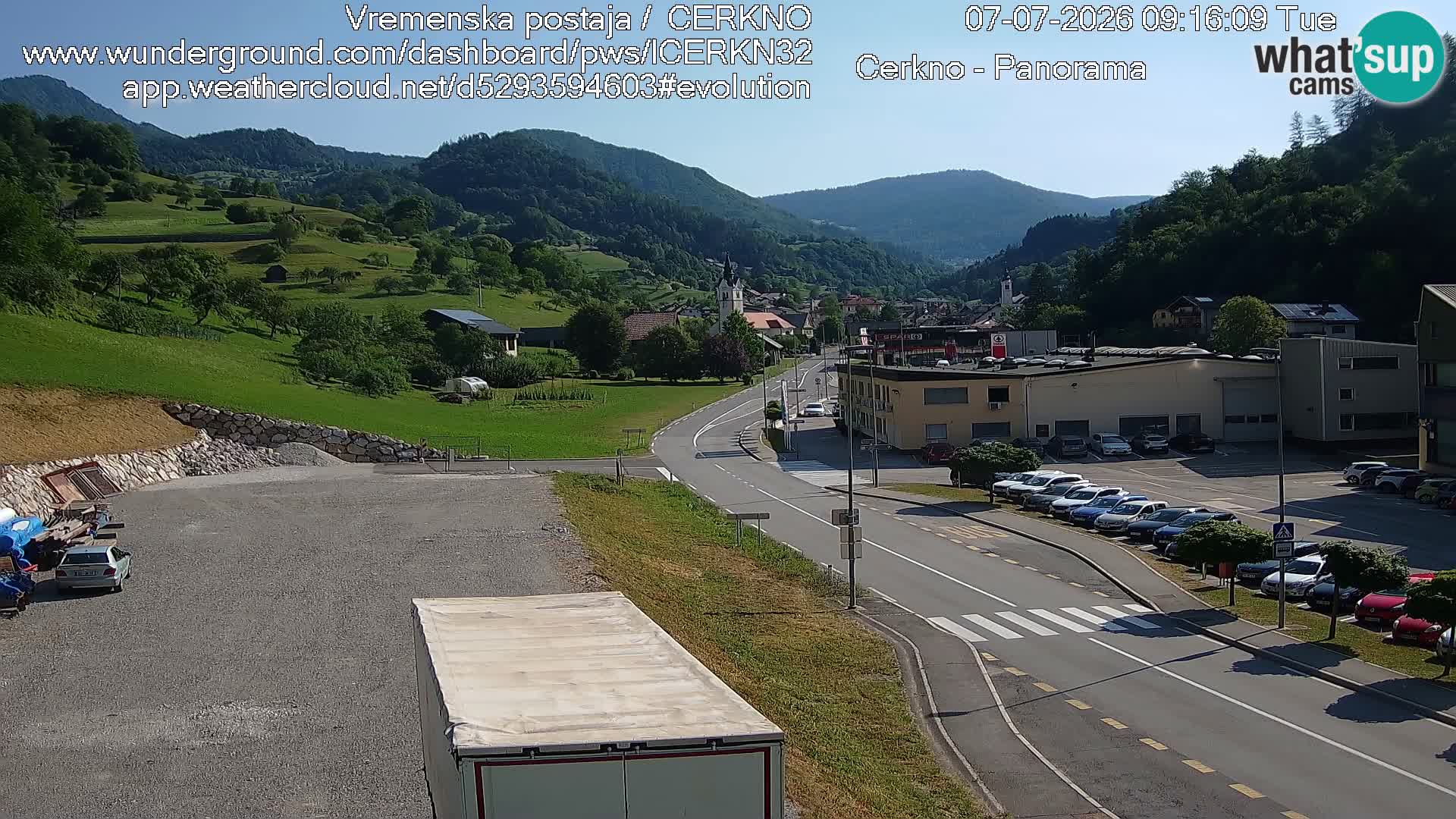 Cerkno ulaz u grad – Kamera uživo