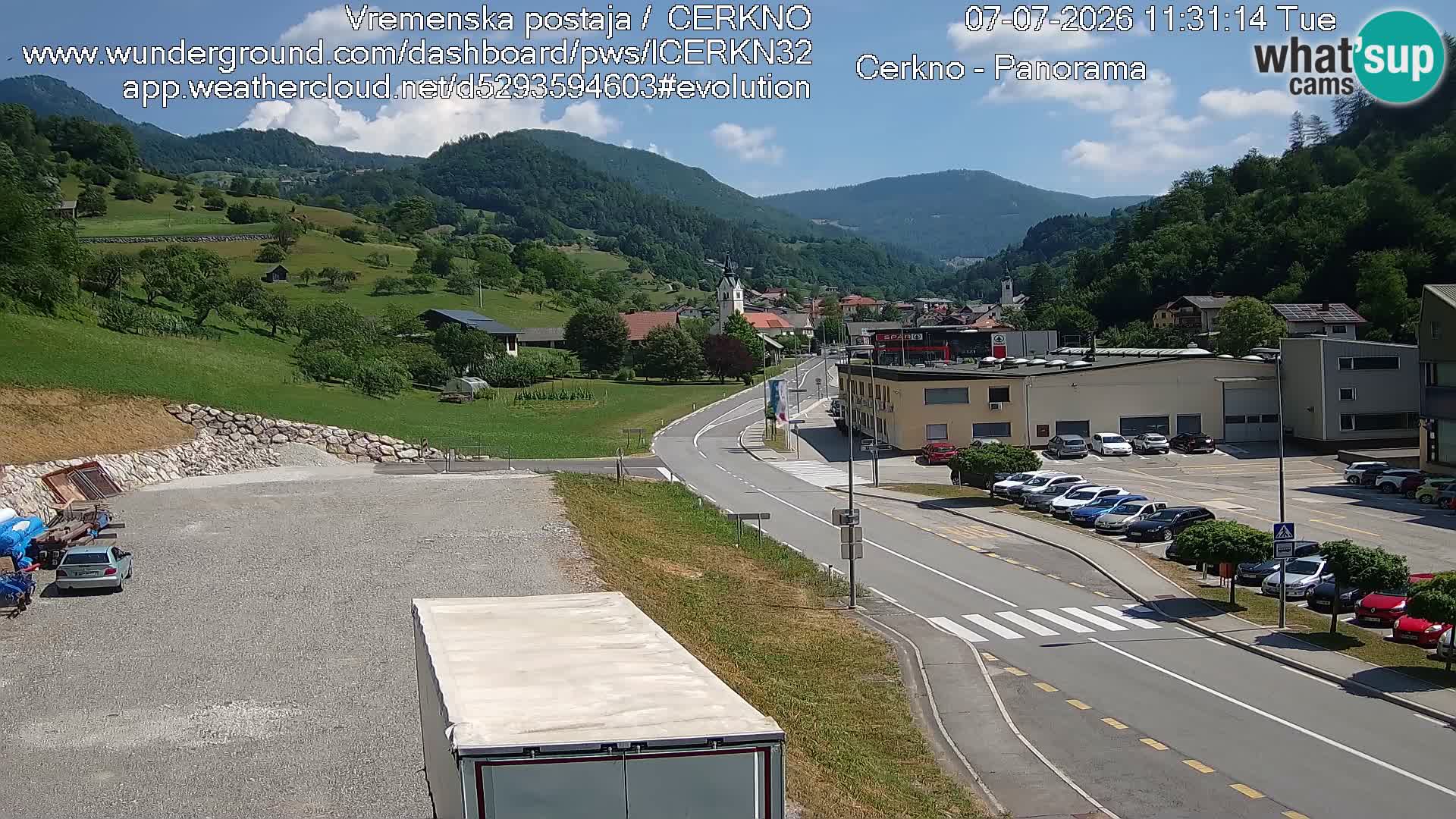 Cerkno ulaz u grad – Kamera uživo