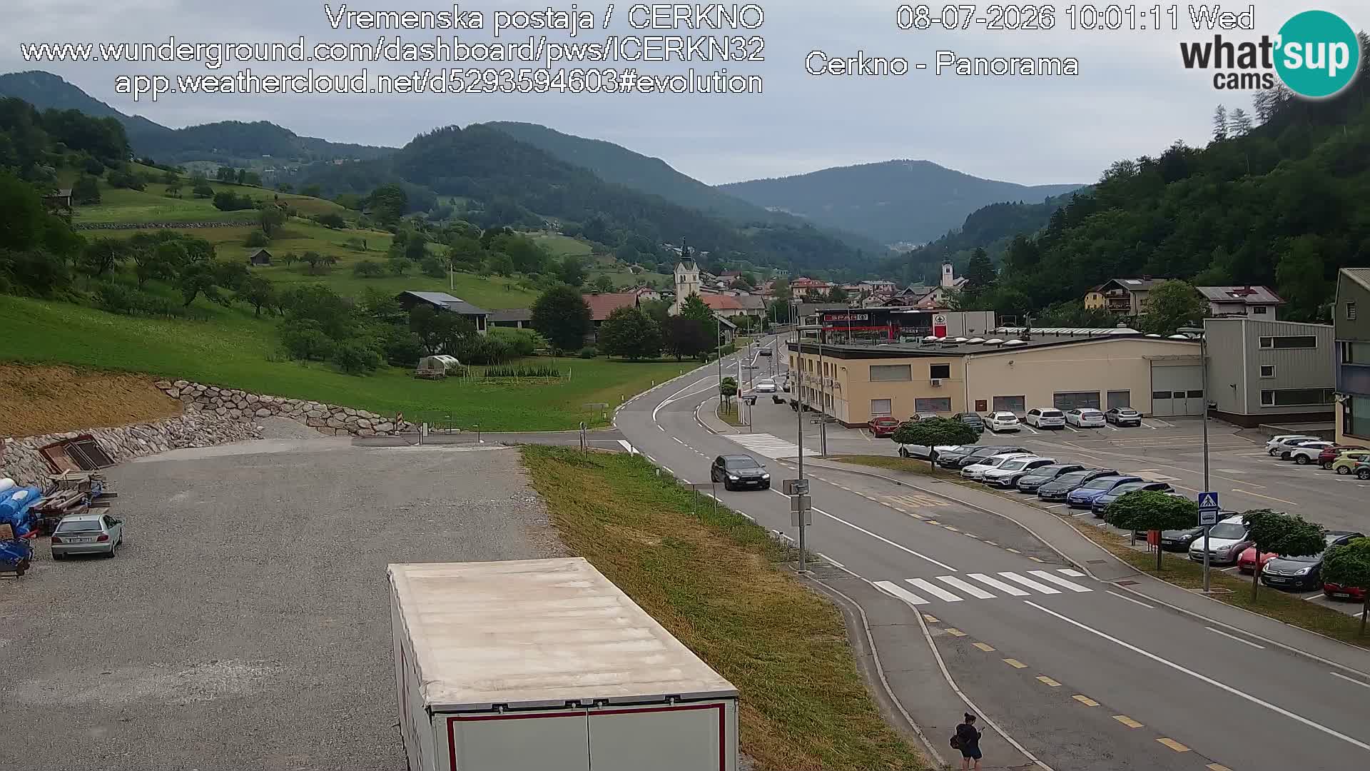 Cerkno city entrance Live Webcam