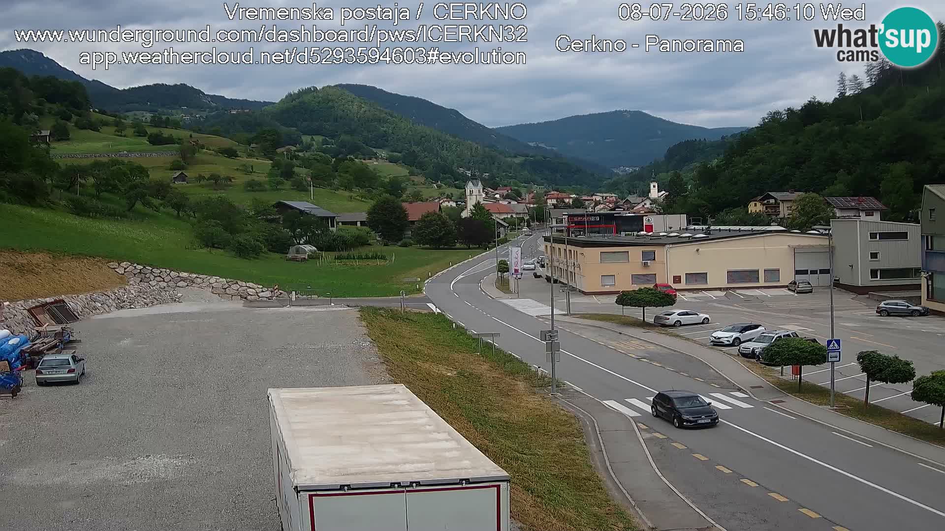 Cerkno city entrance Live Webcam