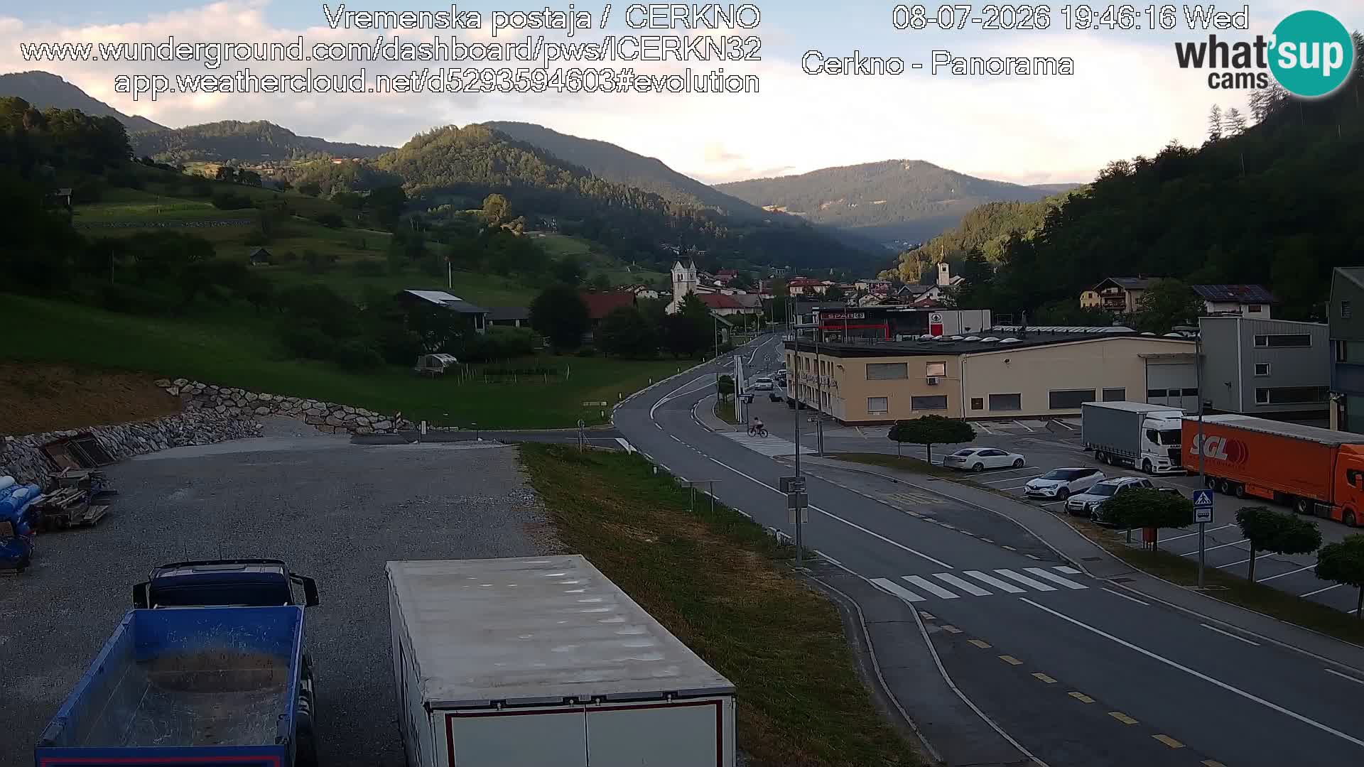 Cerkno city entrance Live Webcam