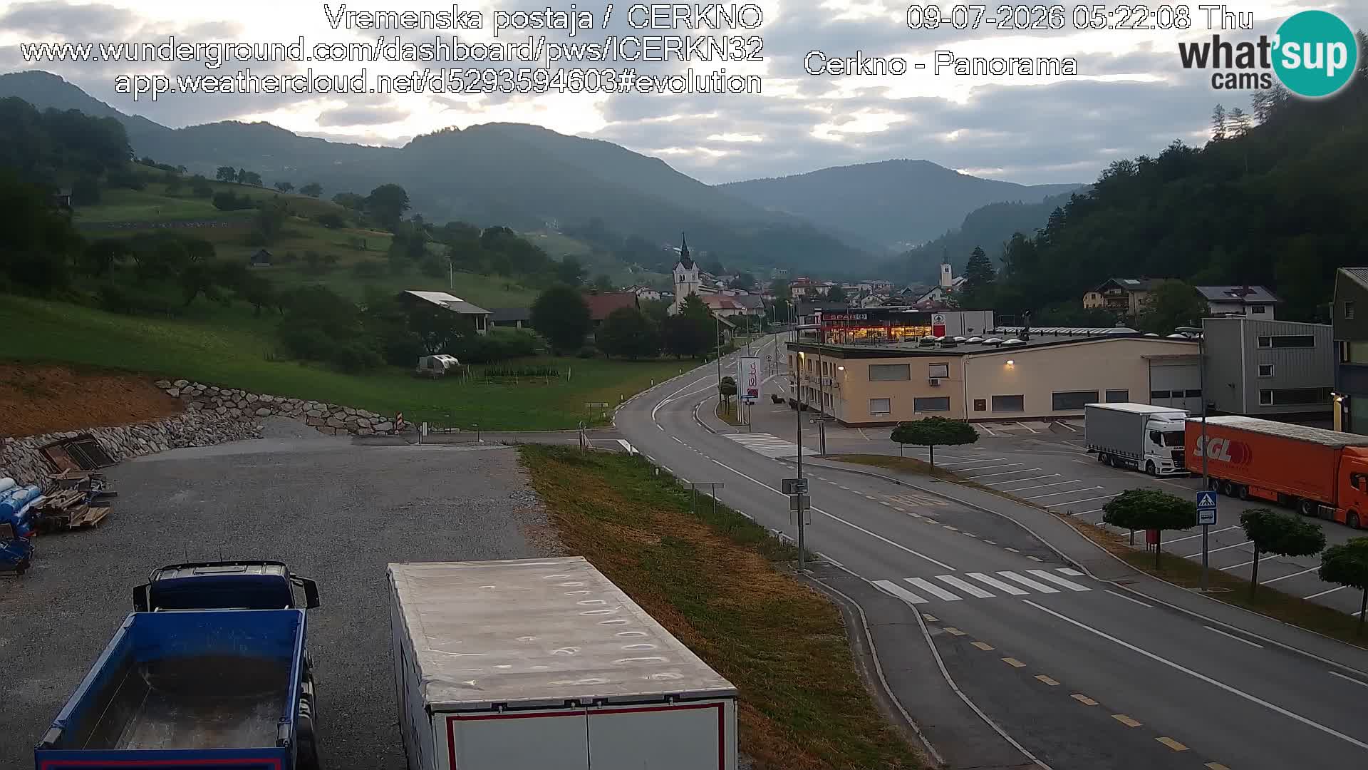 Cerkno city entrance Live Webcam