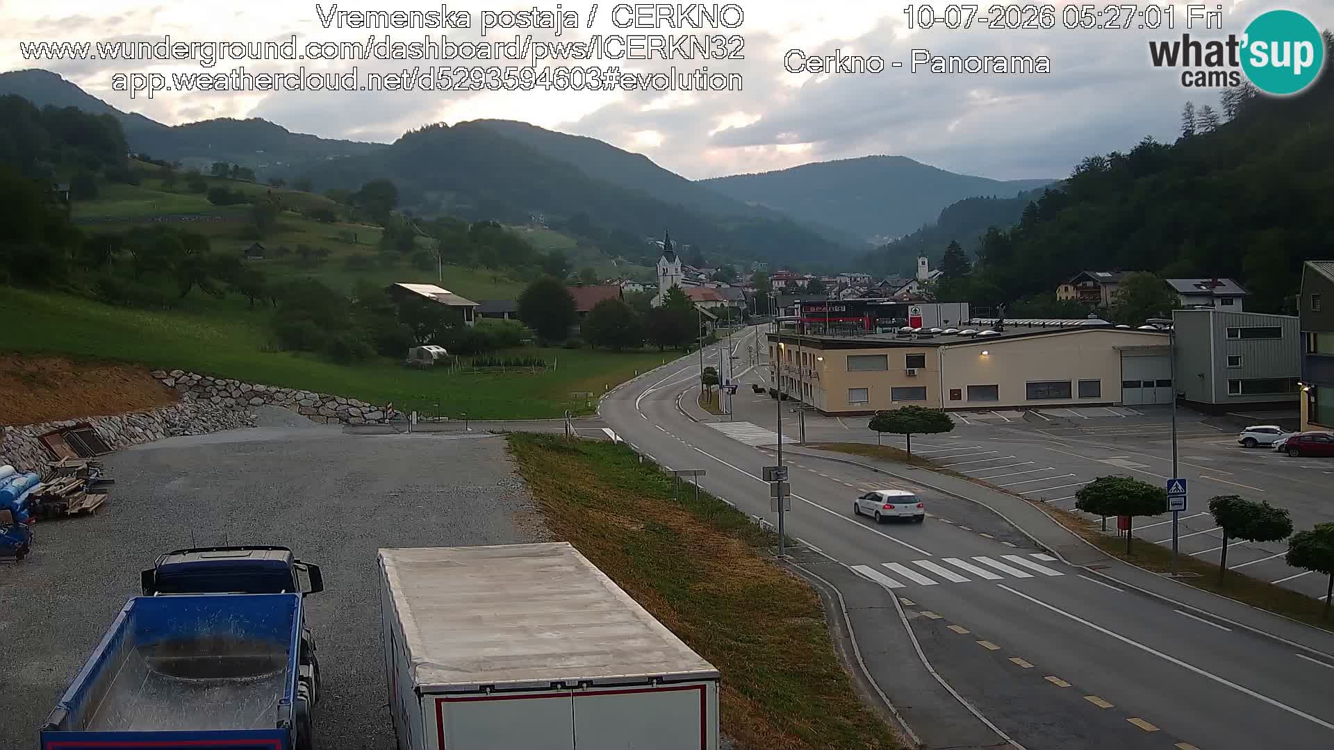 Cerkno city entrance Live Webcam