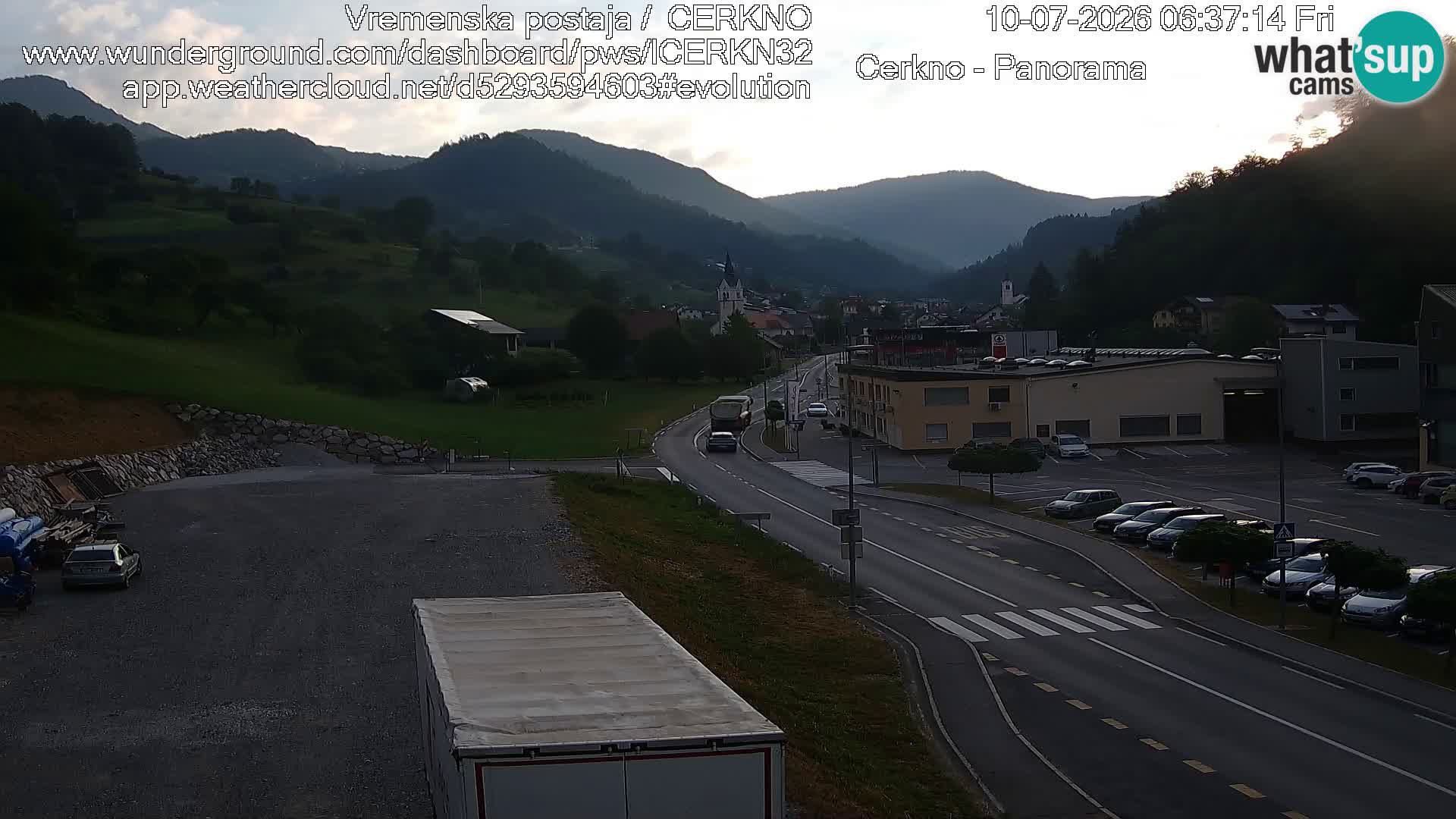 Cerkno city entrance Live Webcam