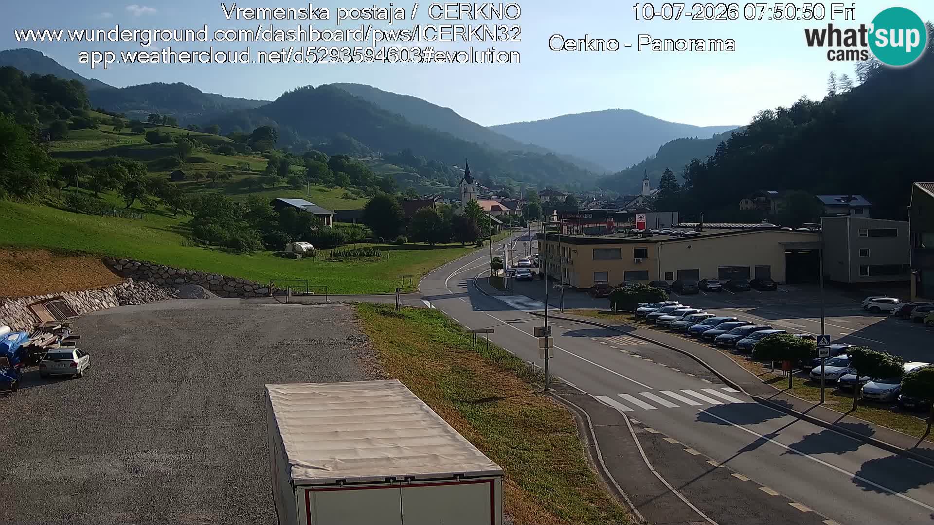 Cerkno city entrance Live Webcam