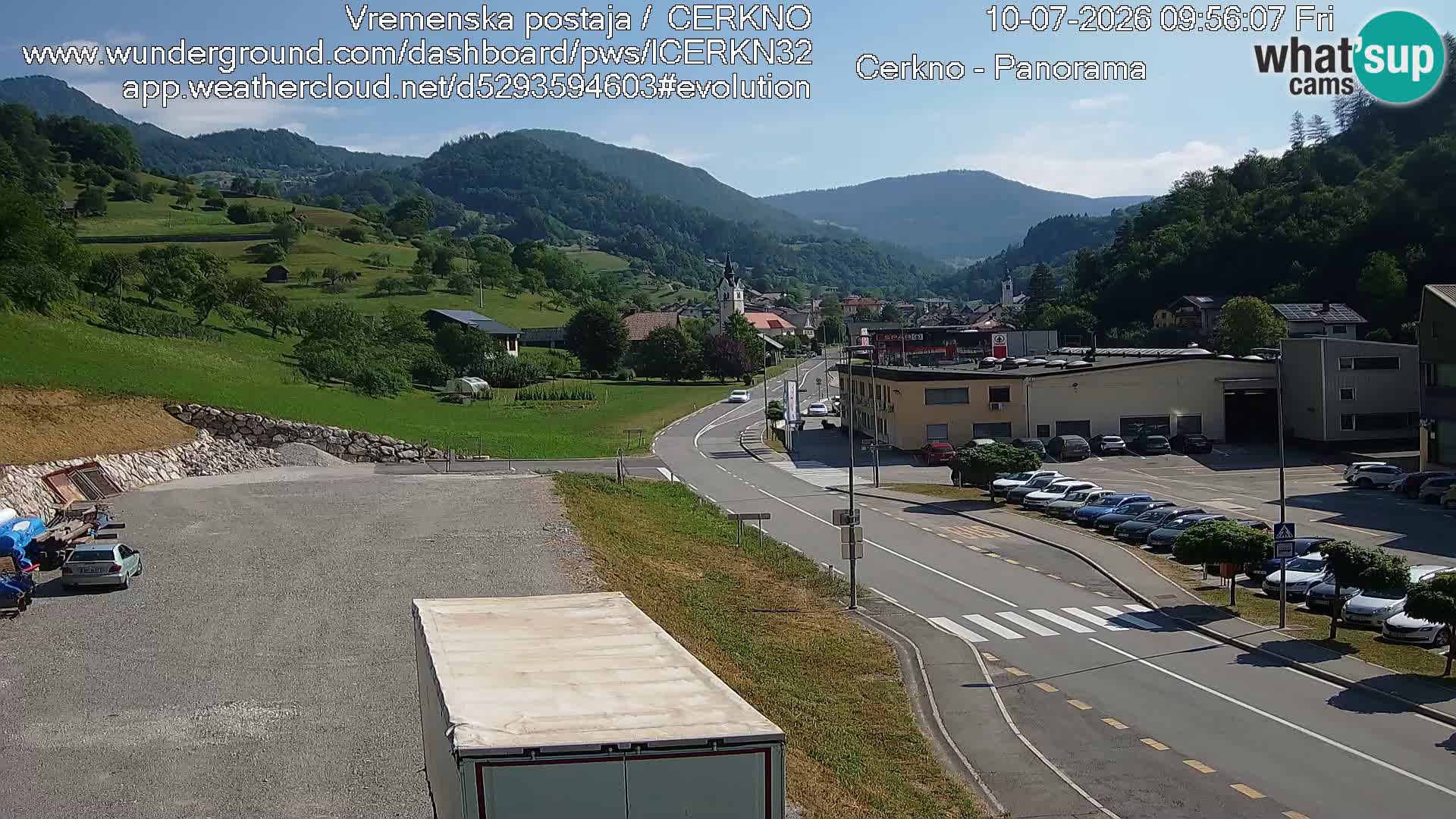 Cerkno entrada a la ciudad Webcam en vivo