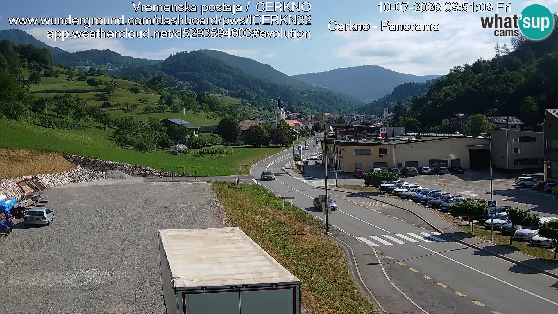 Cerkno entrada a la ciudad Webcam en vivo