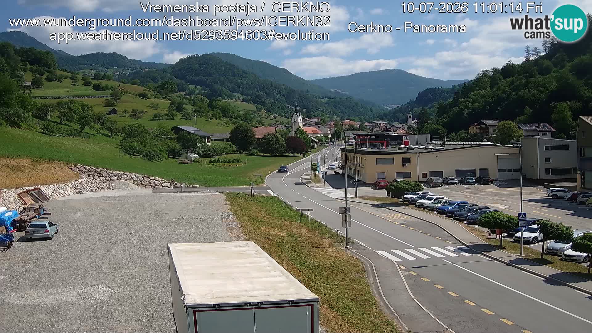 Cerkno entrada a la ciudad Webcam en vivo