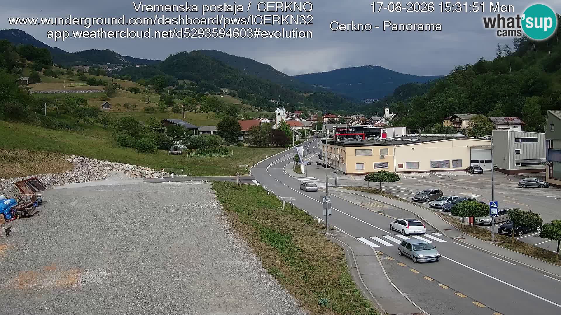 Cerkno ulaz u grad – Kamera uživo