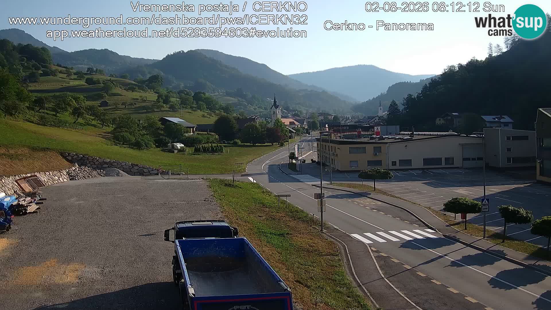 Cerkno entrada a la ciudad Webcam en vivo