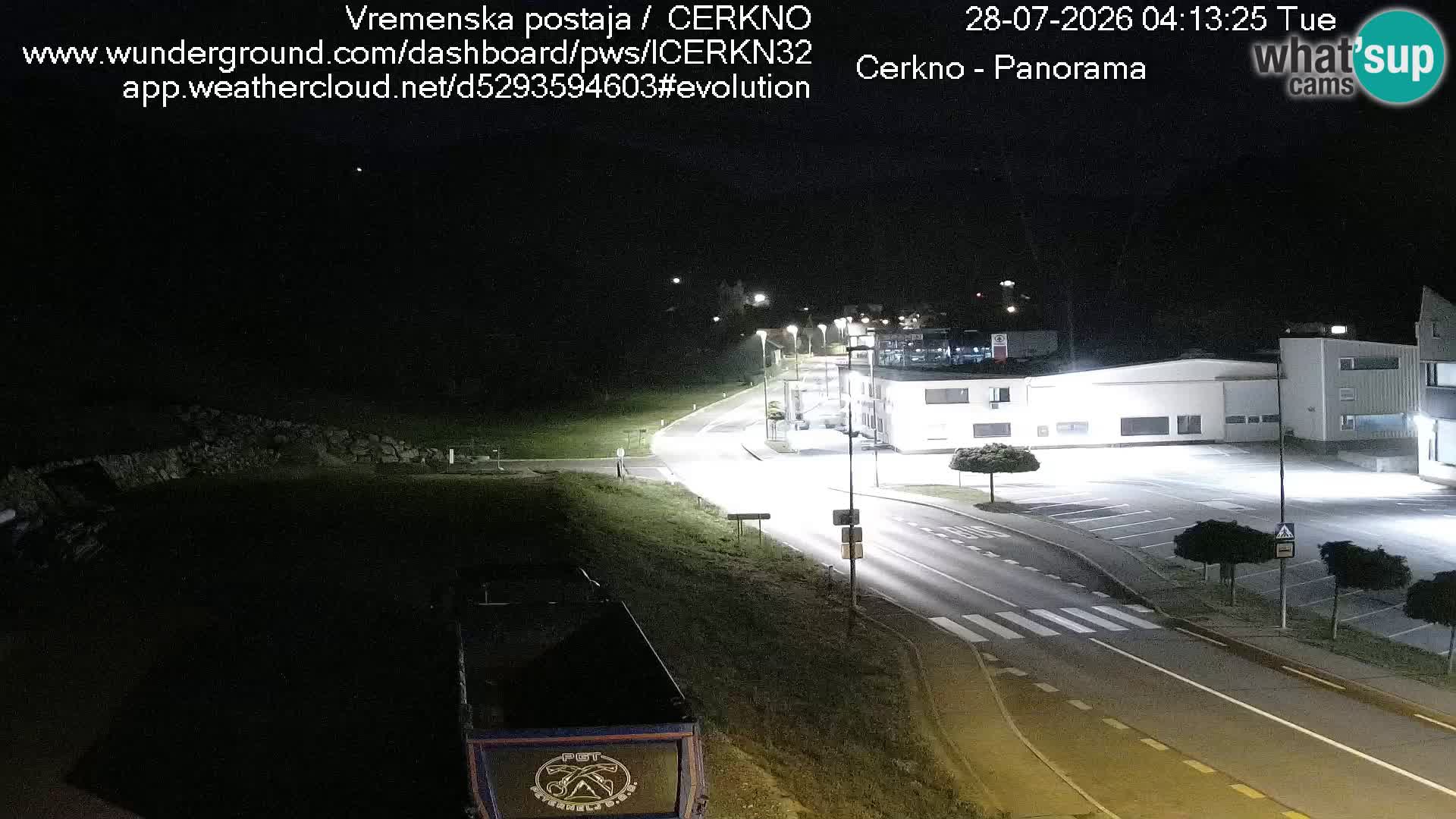 Webcam en direct – Entrée de la ville de Cerkno