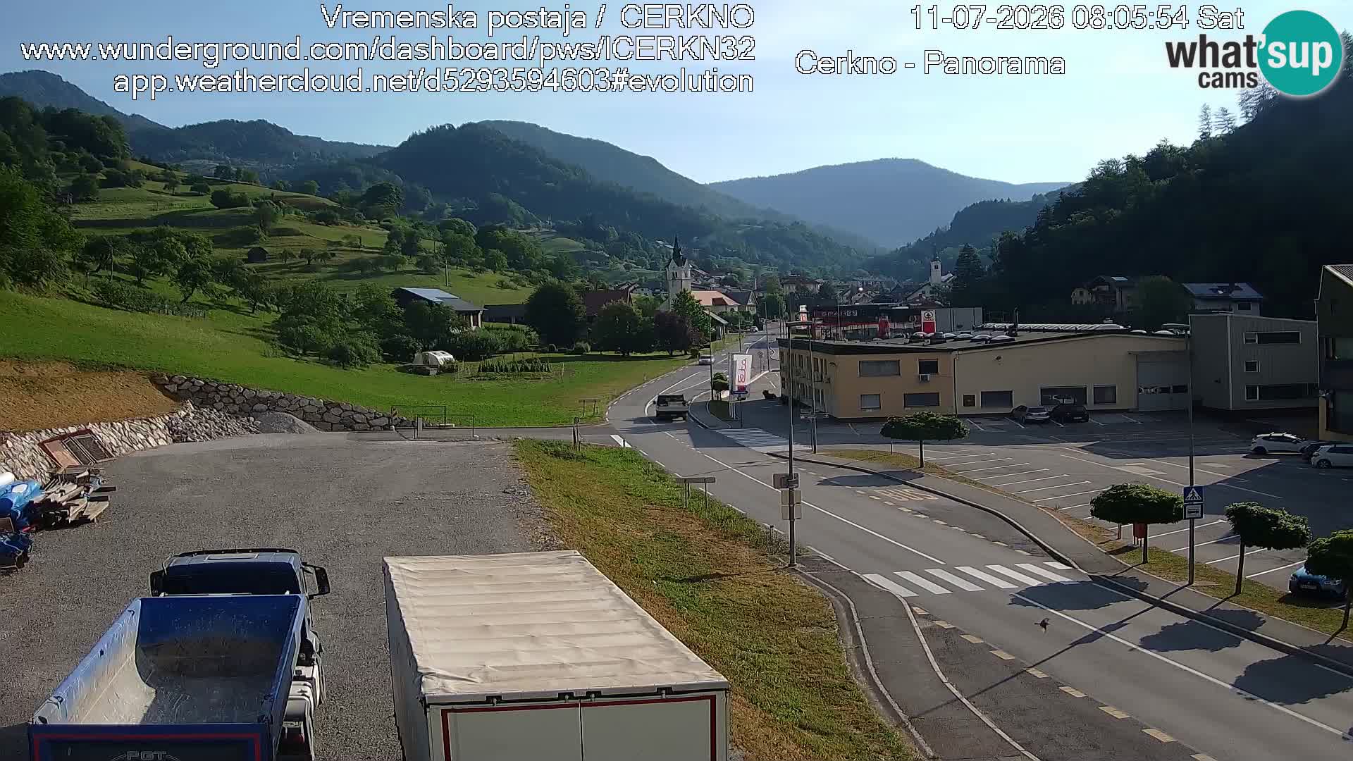 Cerkno city entrance Live Webcam