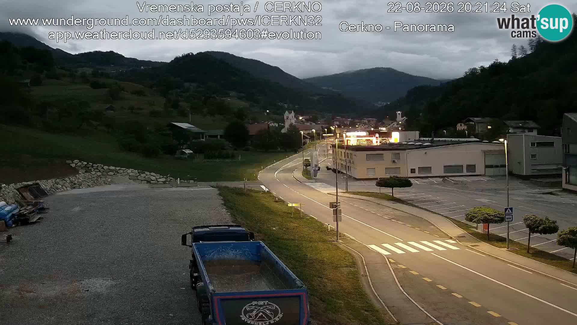 Cerkno city entrance Live Webcam