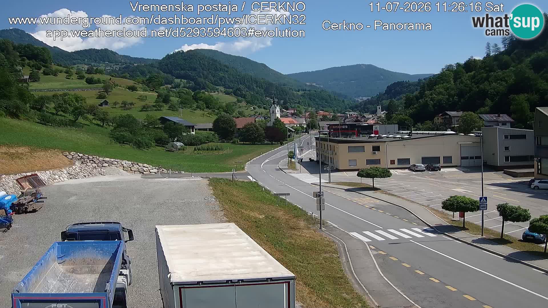 Cerkno entrada a la ciudad Webcam en vivo