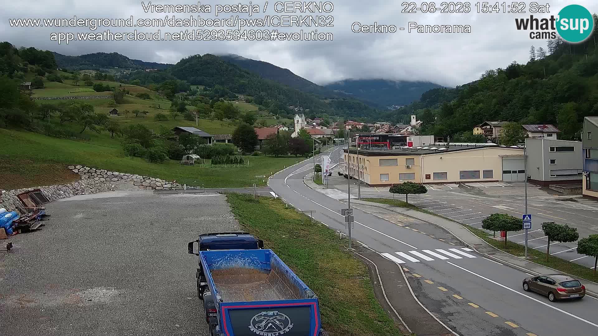 Cerkno city entrance Live Webcam