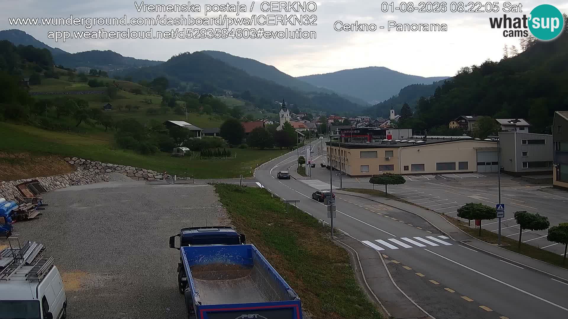 Cerkno city entrance Live Webcam