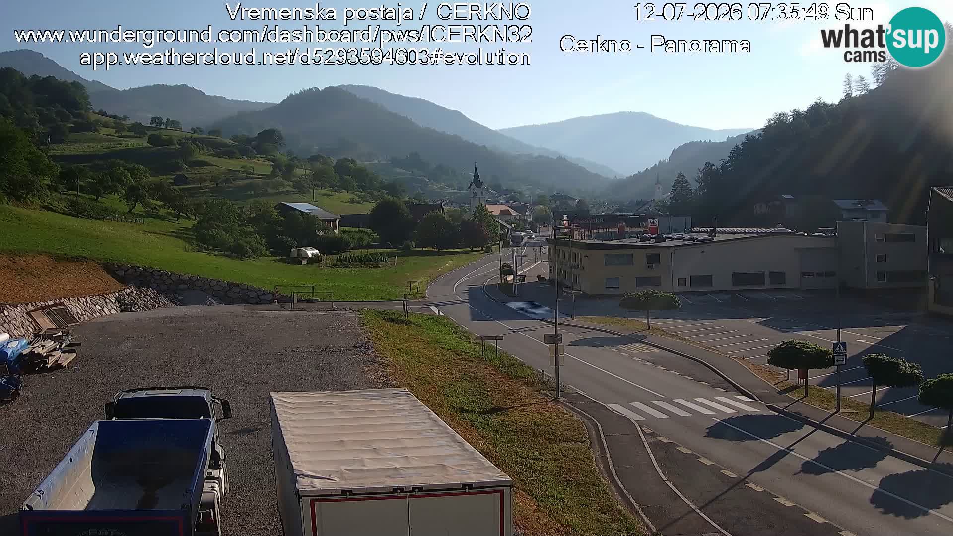 Cerkno entrada a la ciudad Webcam en vivo
