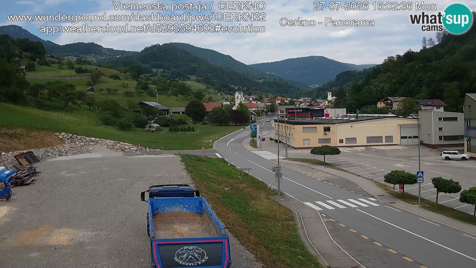 Webcam en direct – Entrée de la ville de Cerkno