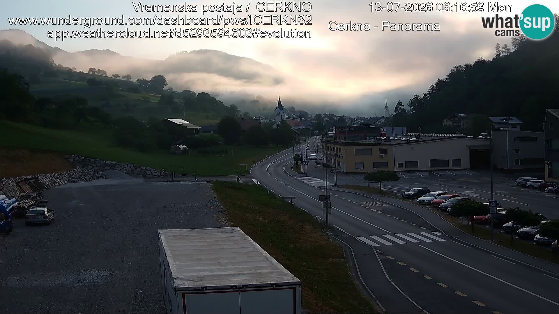 Cerkno city entrance Live Webcam