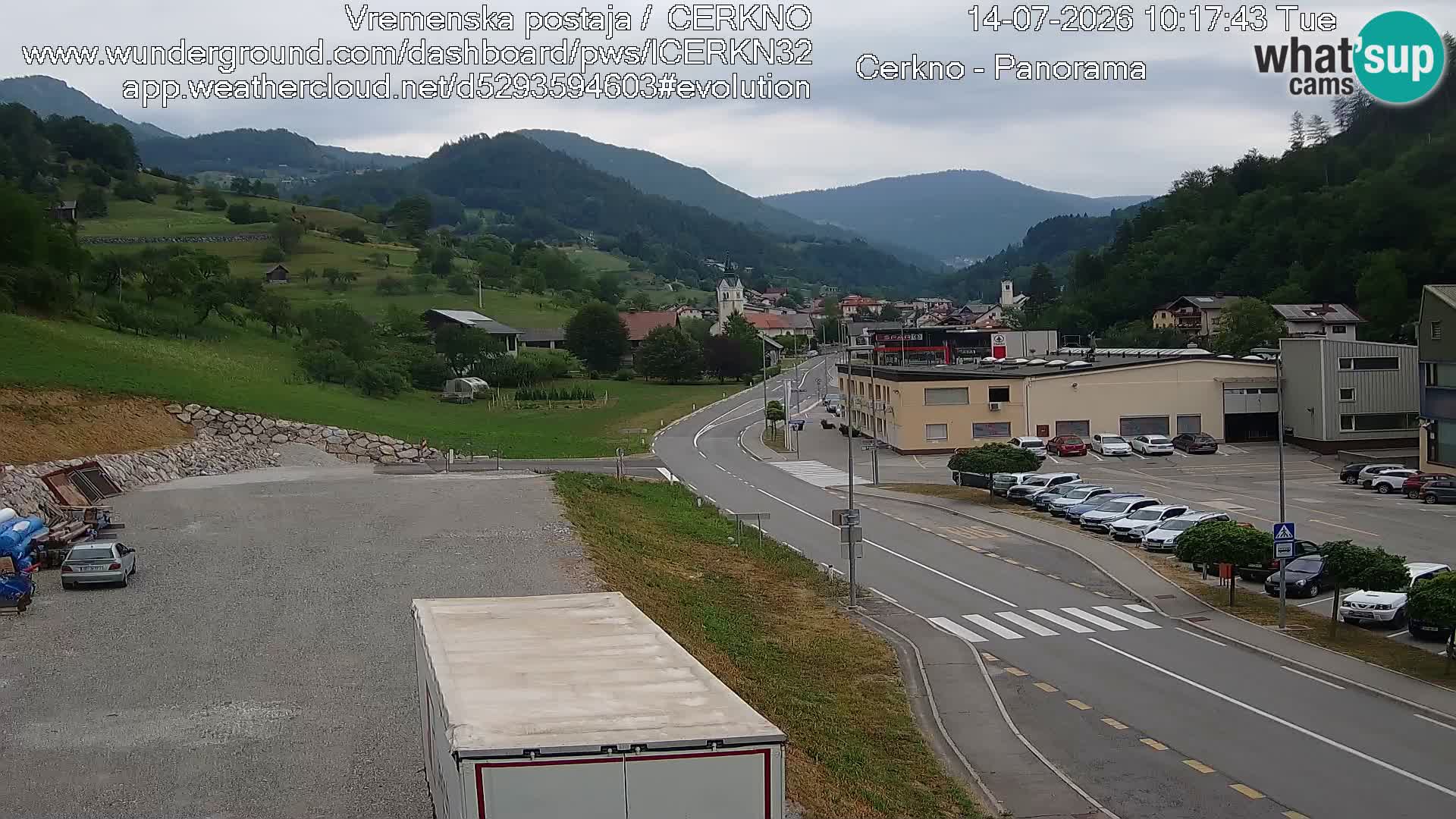 Cerkno entrada a la ciudad Webcam en vivo