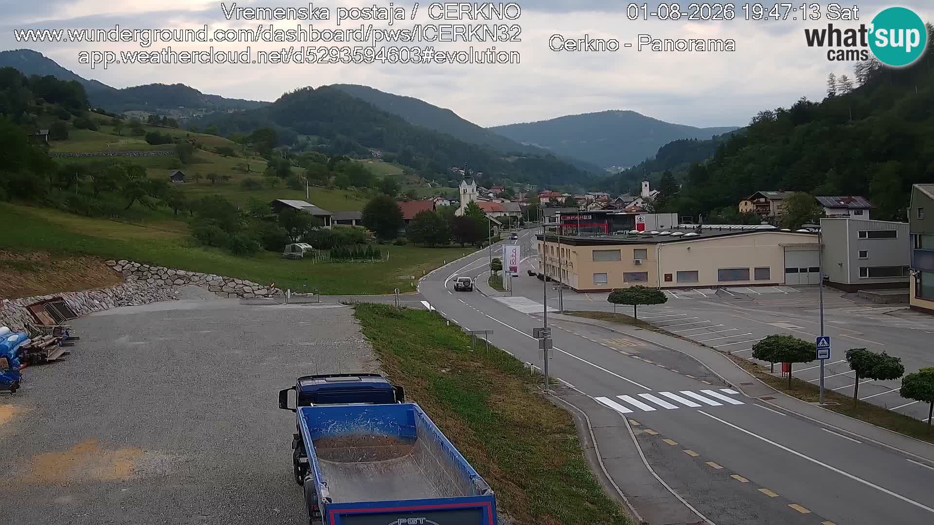 Cerkno entrada a la ciudad Webcam en vivo