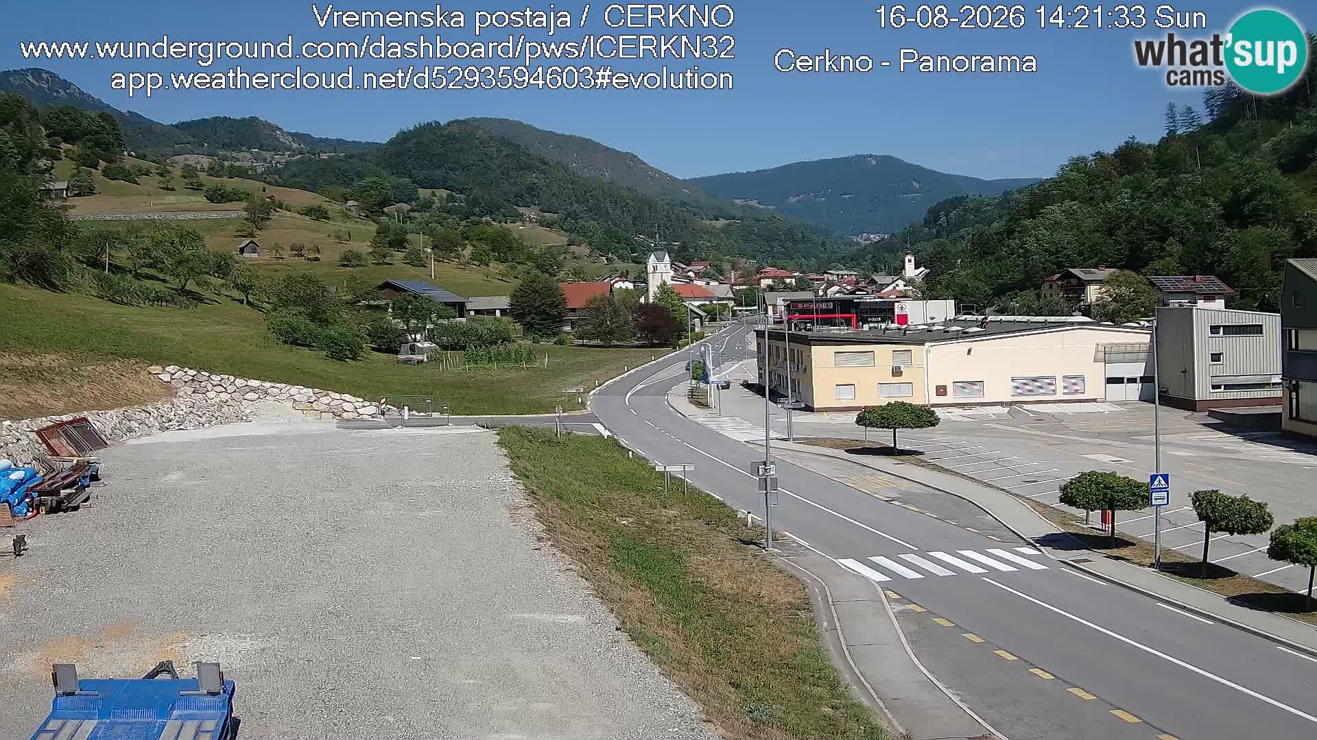Cerkno entrada a la ciudad Webcam en vivo