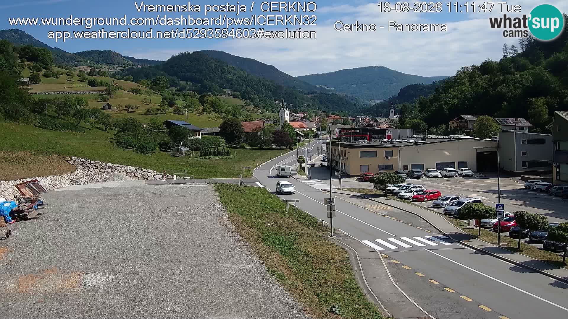 Cerkno entrada a la ciudad Webcam en vivo