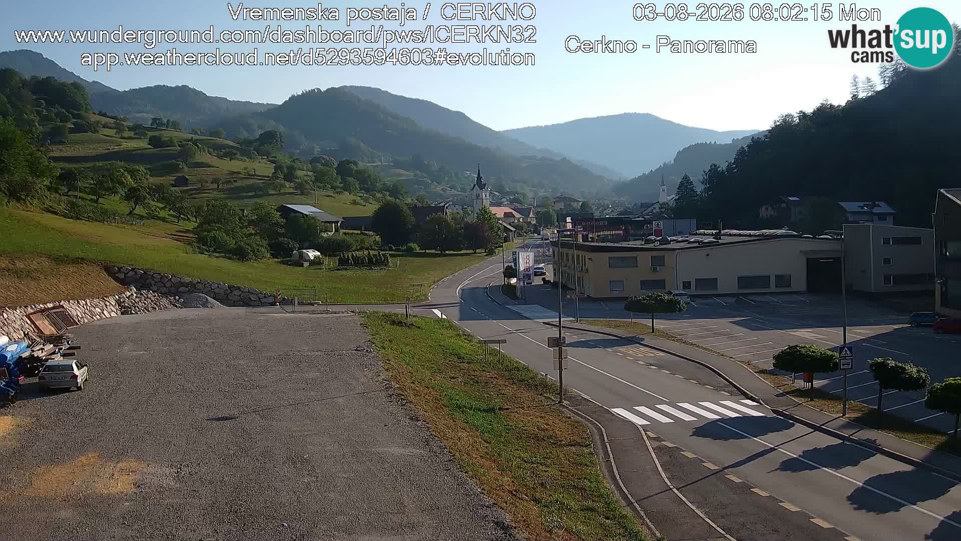 Cerkno entrada a la ciudad Webcam en vivo