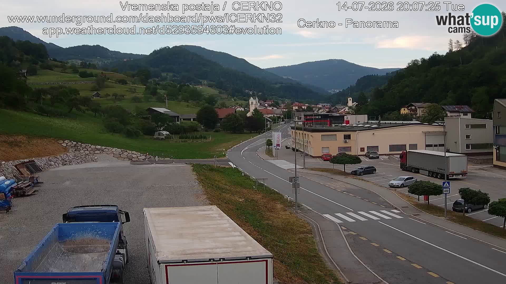 Cerkno city entrance Live Webcam