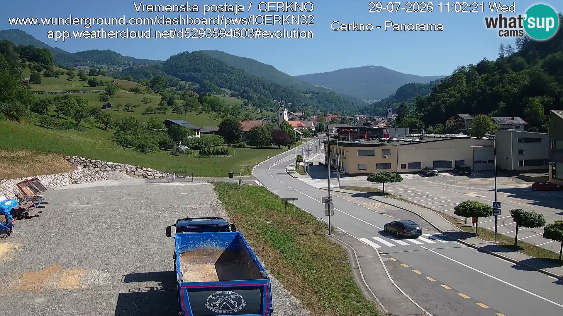 Webcam en direct – Entrée de la ville de Cerkno