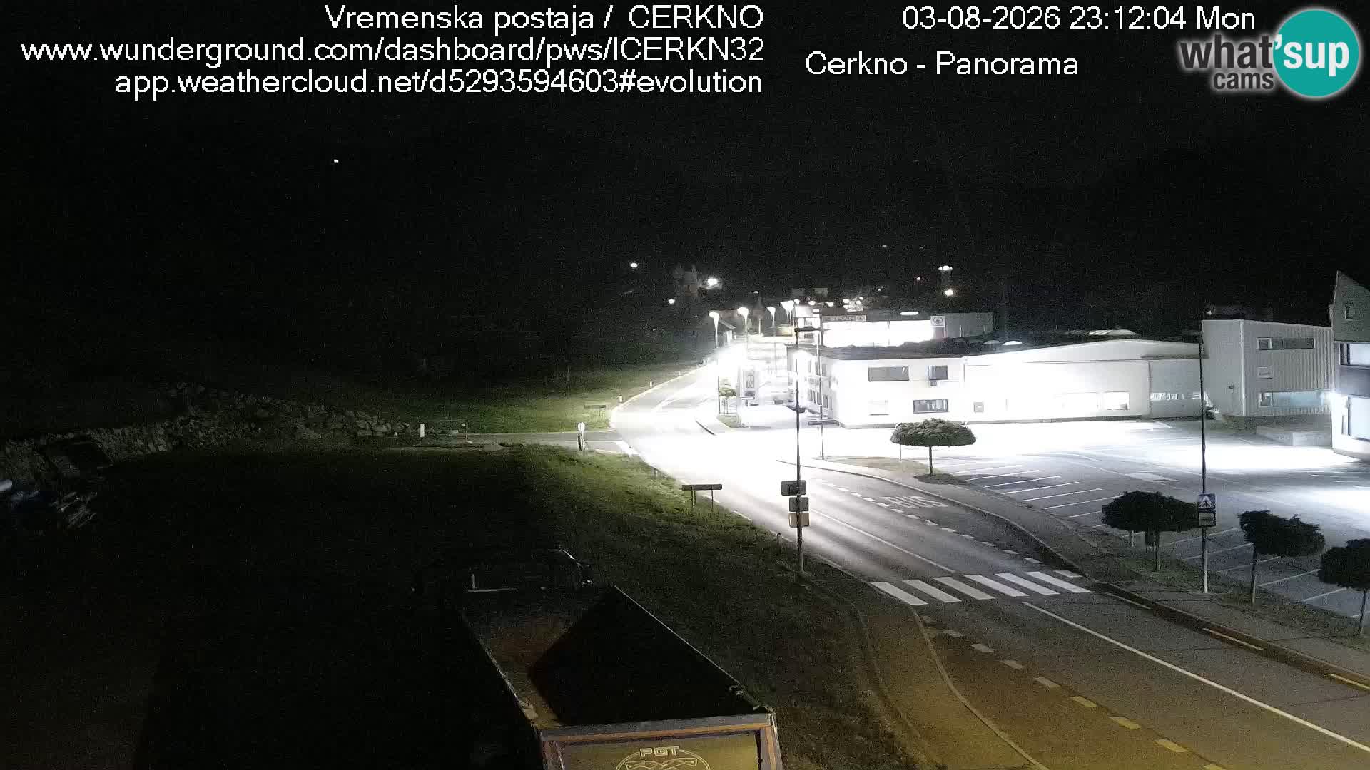Cerkno city entrance Live Webcam