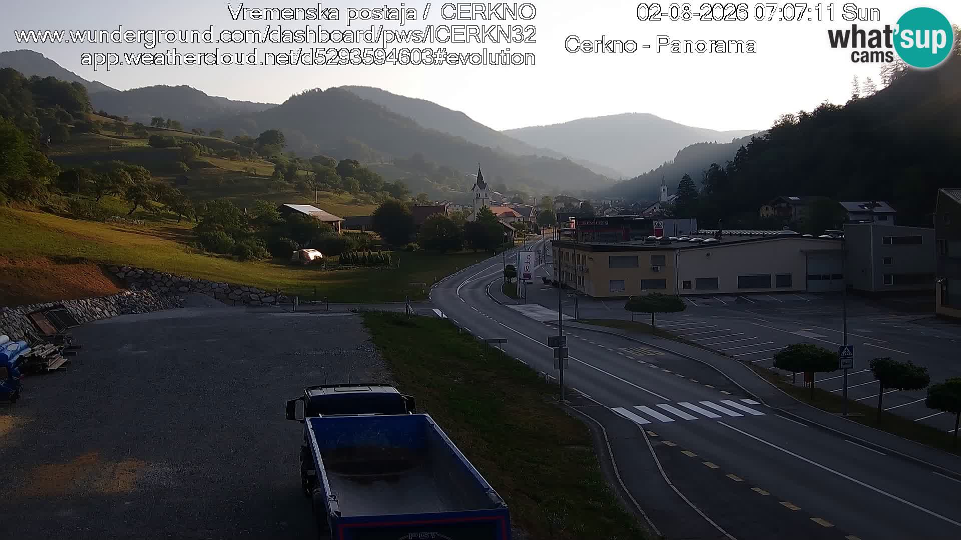 Cerkno city entrance Live Webcam