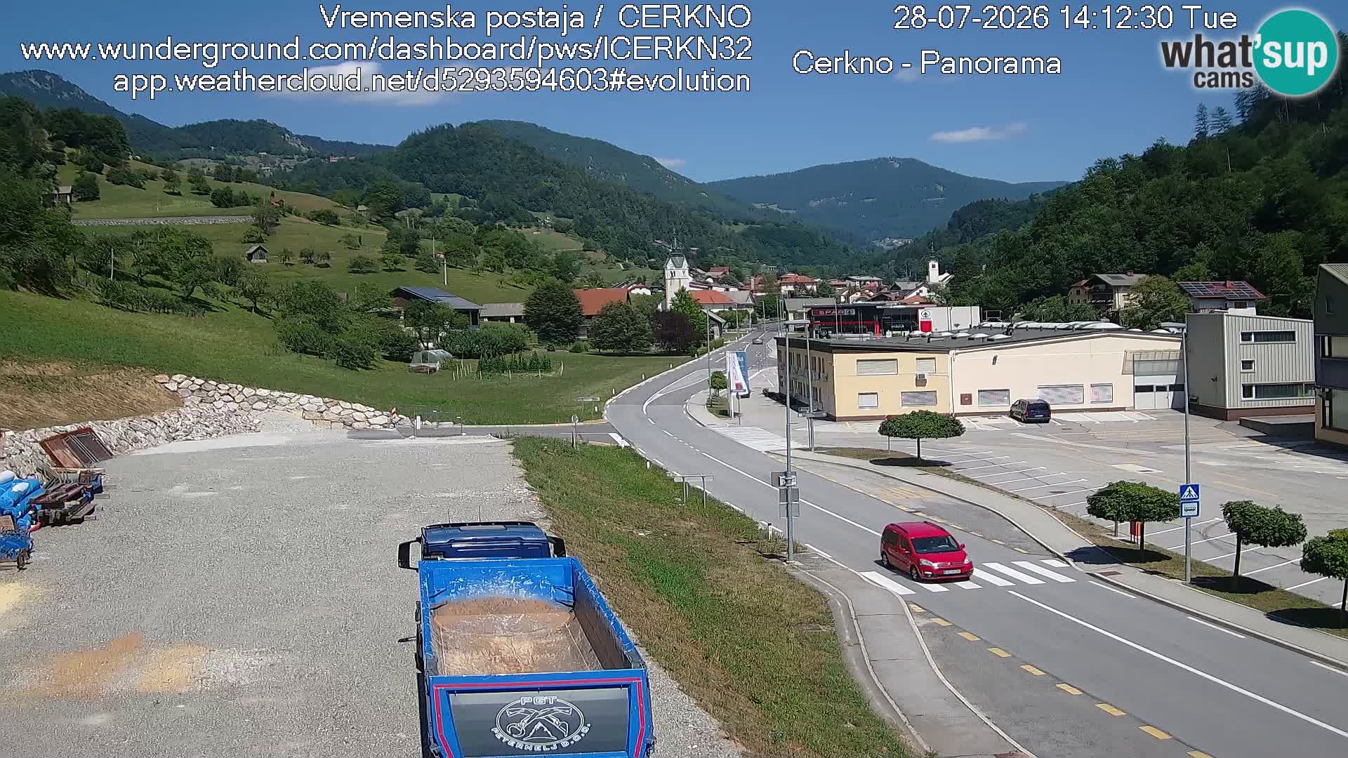 Cerkno entrada a la ciudad Webcam en vivo