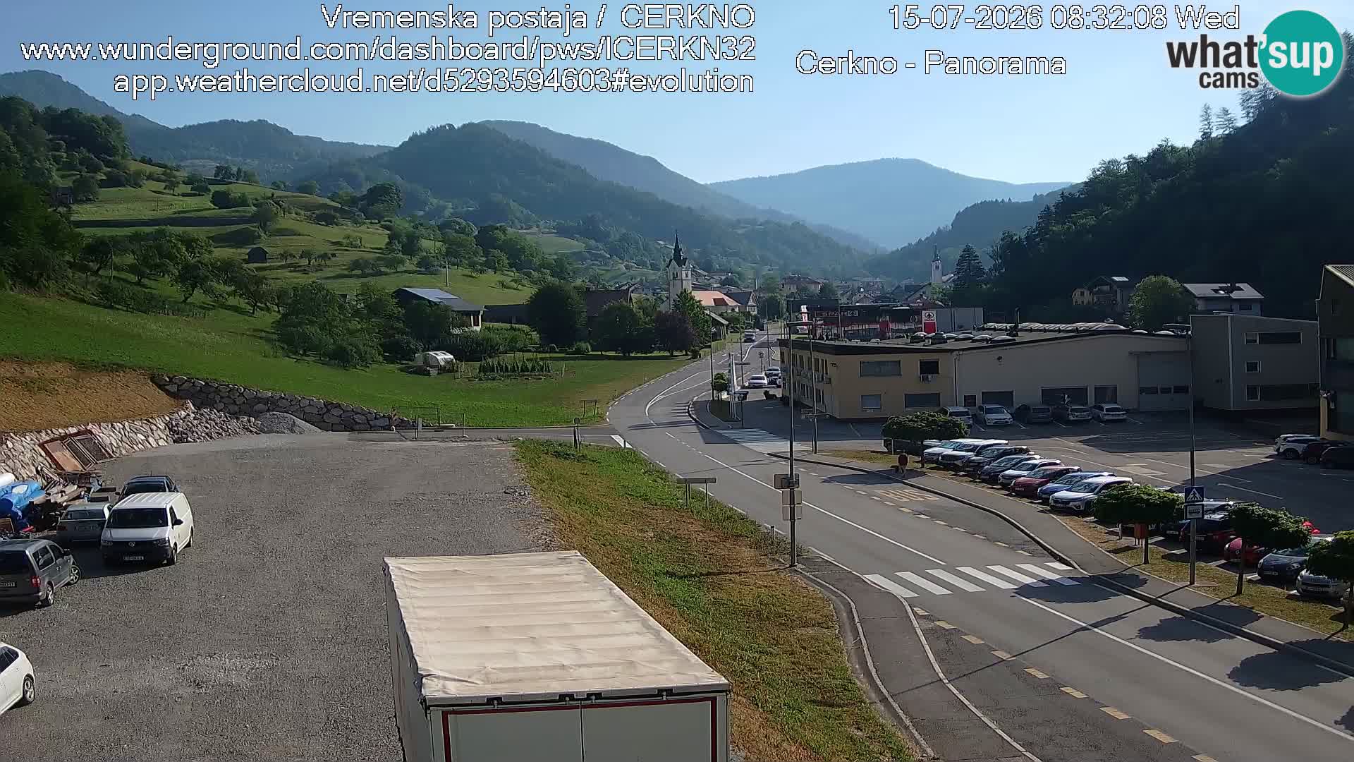 Cerkno city entrance Live Webcam