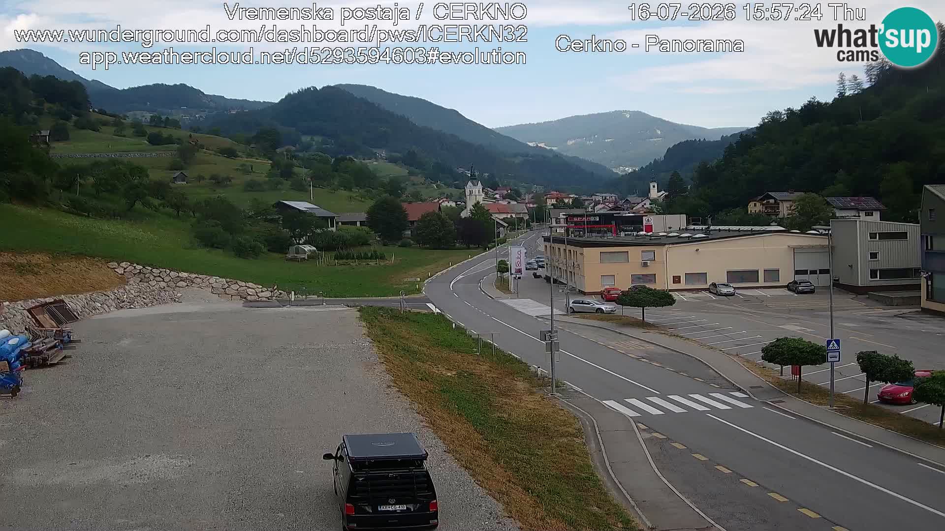 Cerkno entrada a la ciudad Webcam en vivo
