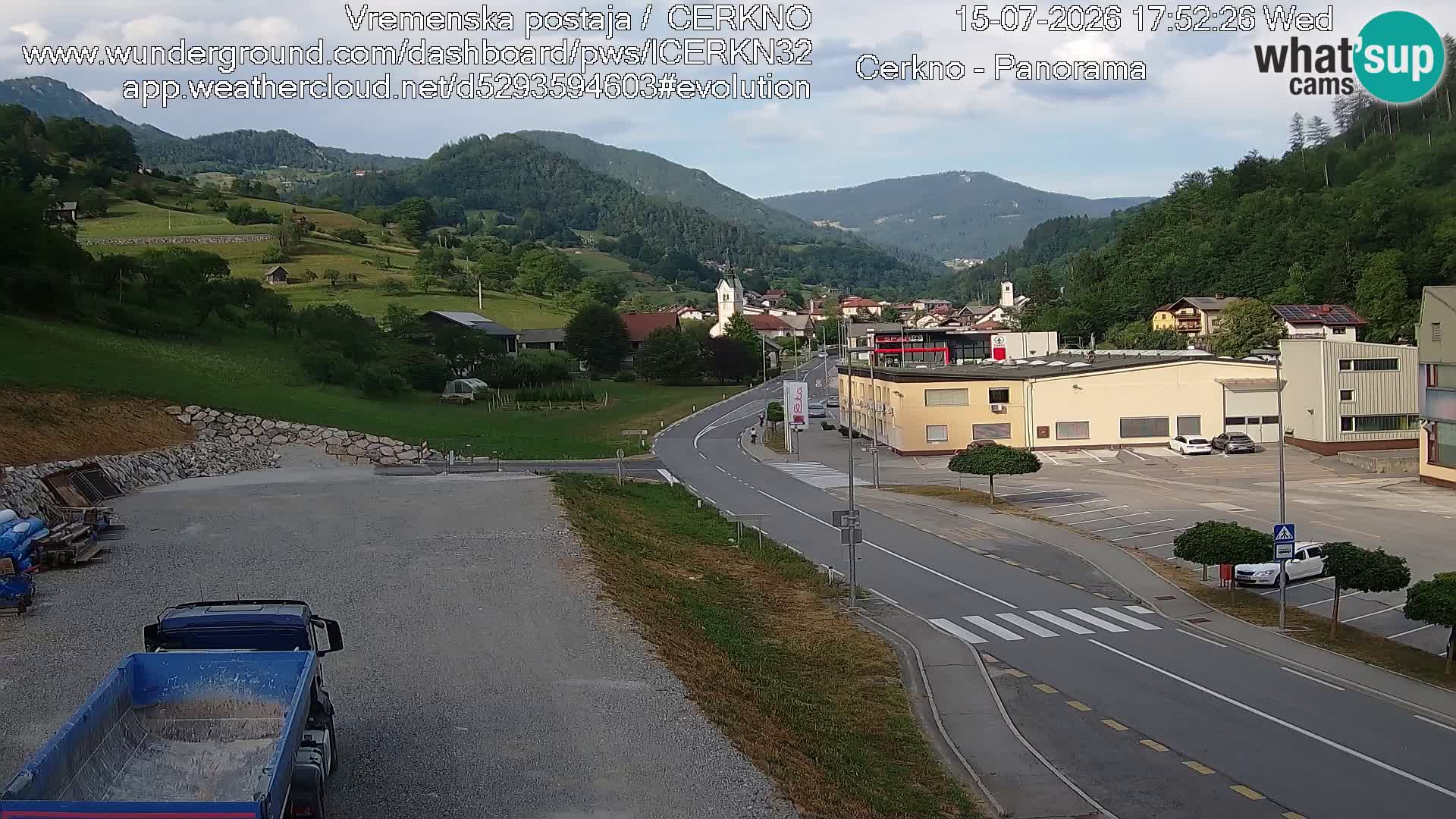 Cerkno city entrance Live Webcam