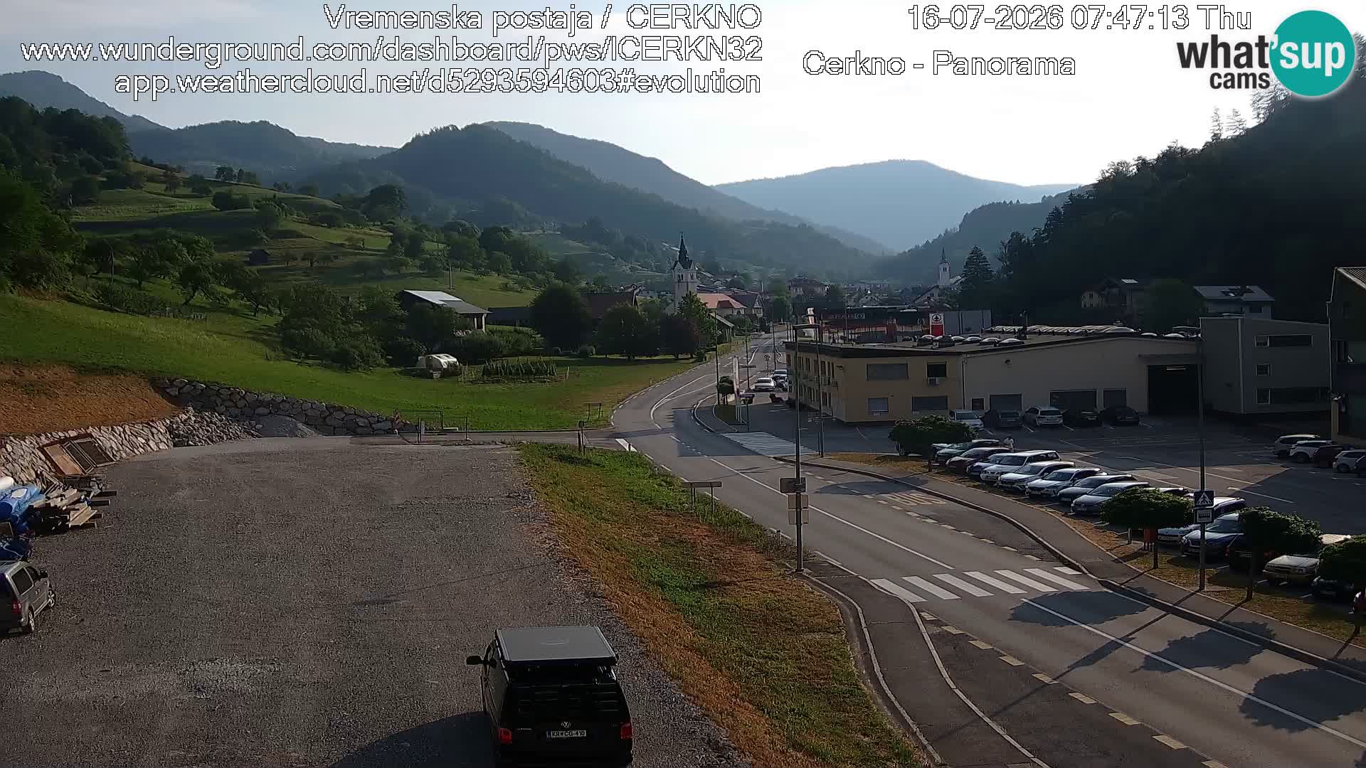 Cerkno city entrance Live Webcam