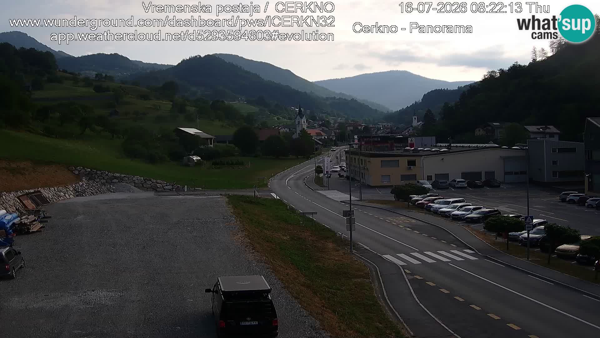 Cerkno entrada a la ciudad Webcam en vivo