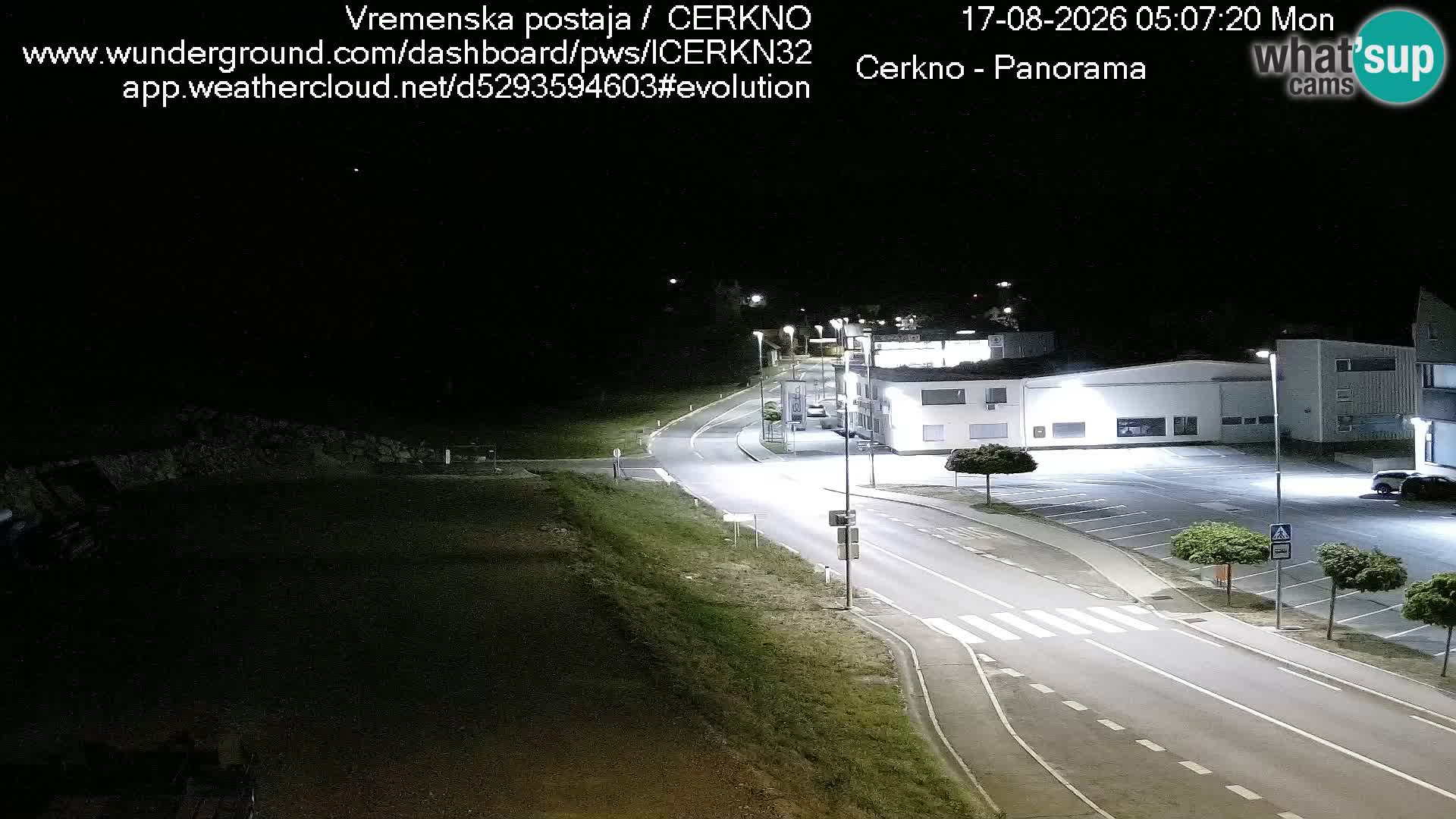 Cerkno city entrance Live Webcam