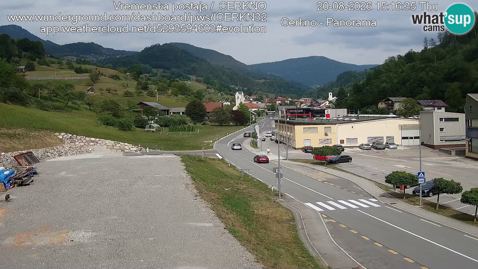 Cerkno city entrance Live Webcam