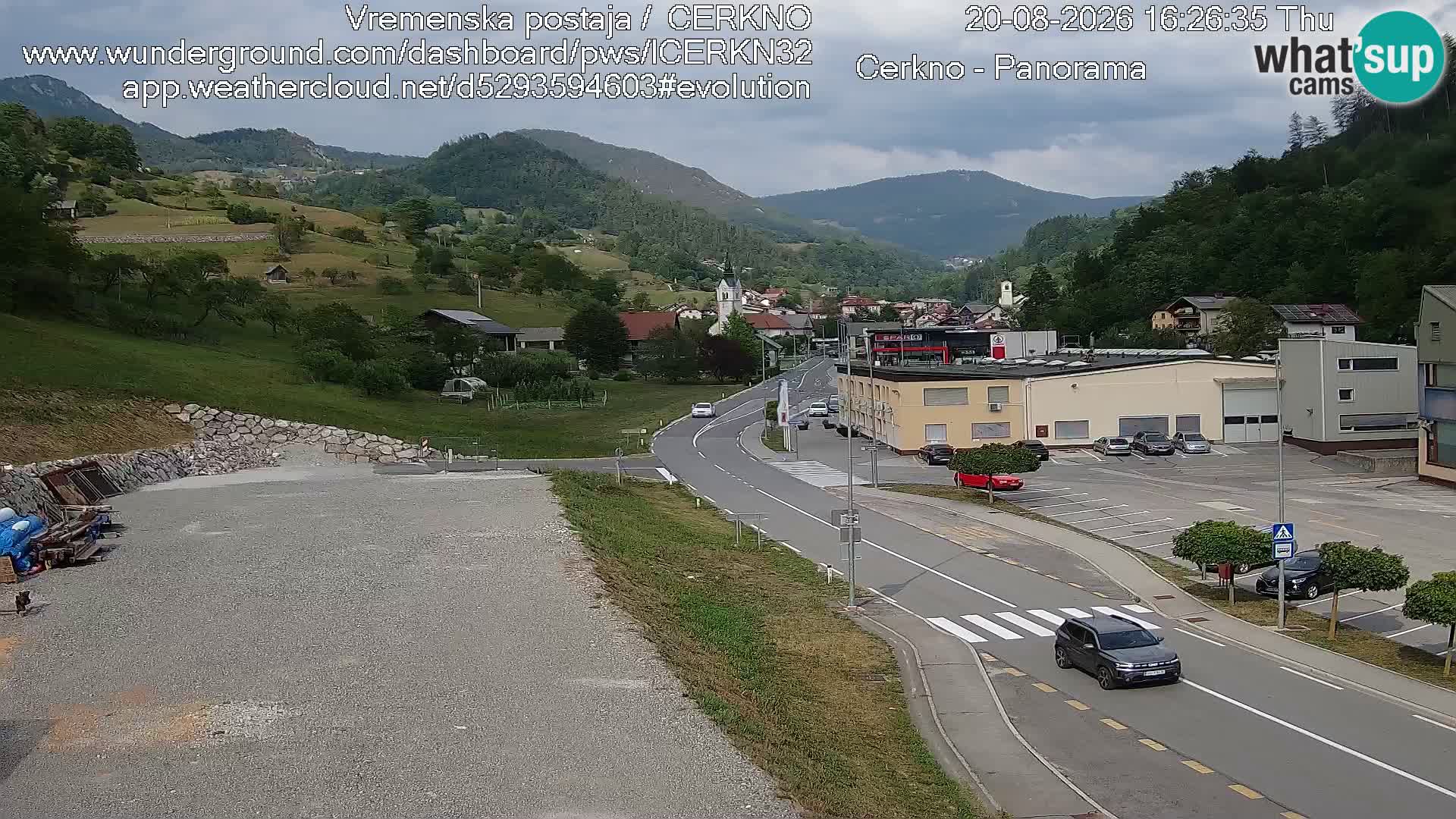Cerkno city entrance Live Webcam