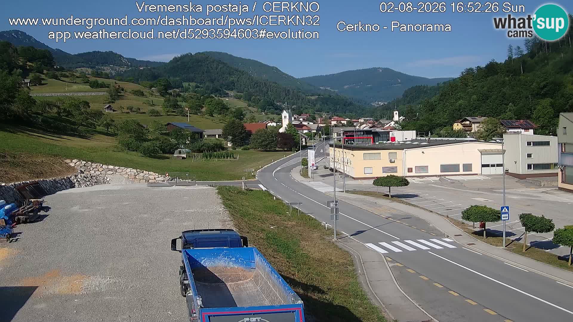 Cerkno city entrance Live Webcam