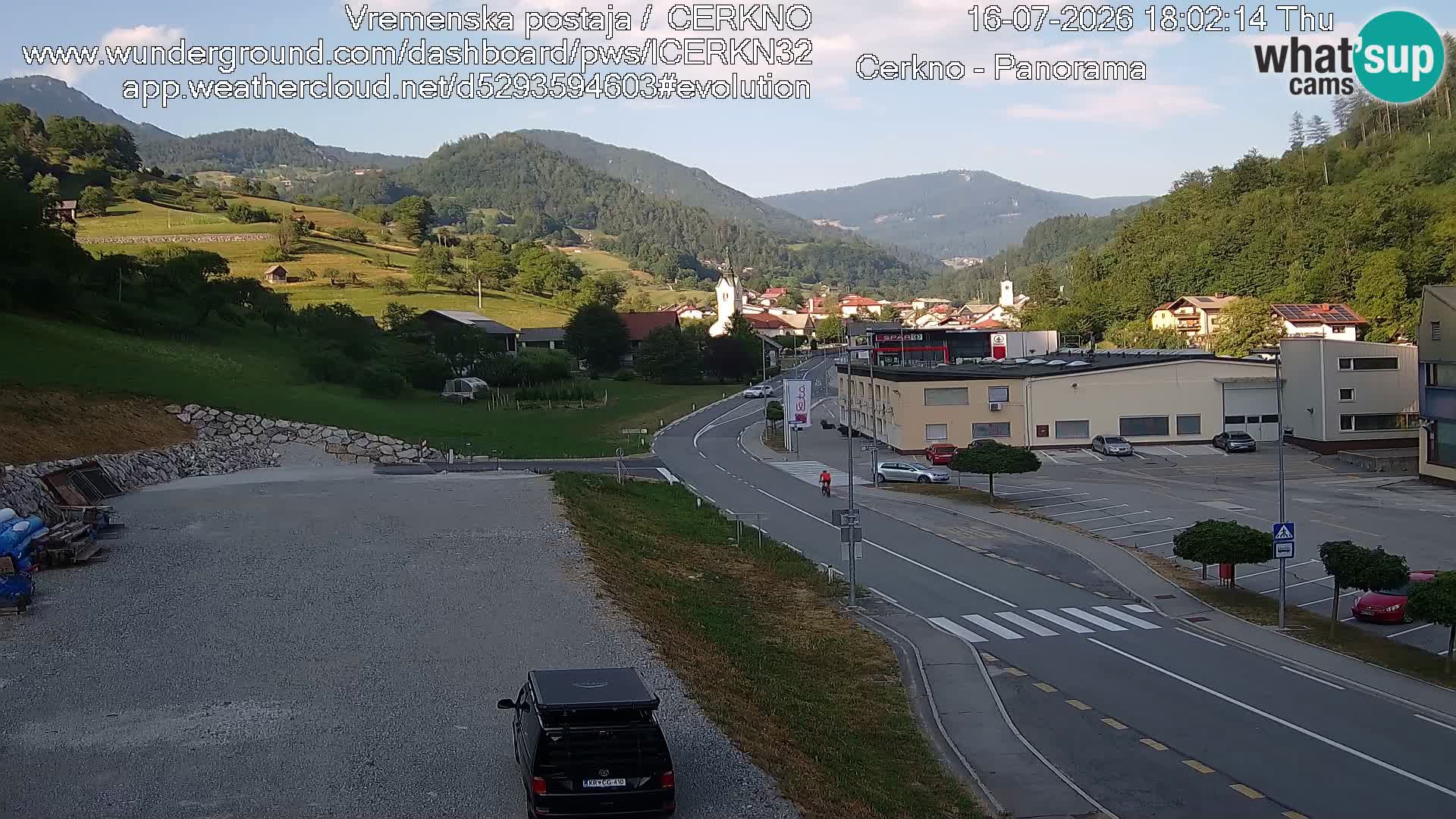 Cerkno city entrance Live Webcam