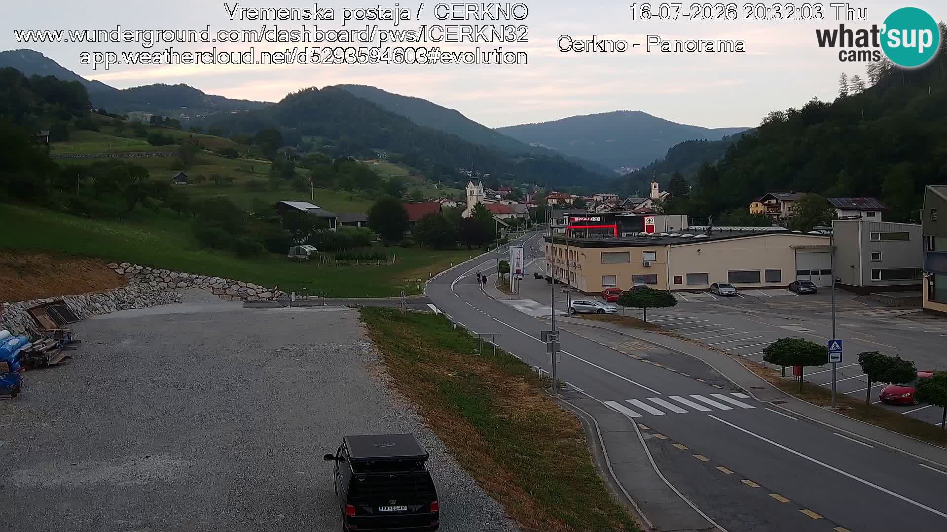 Cerkno city entrance Live Webcam